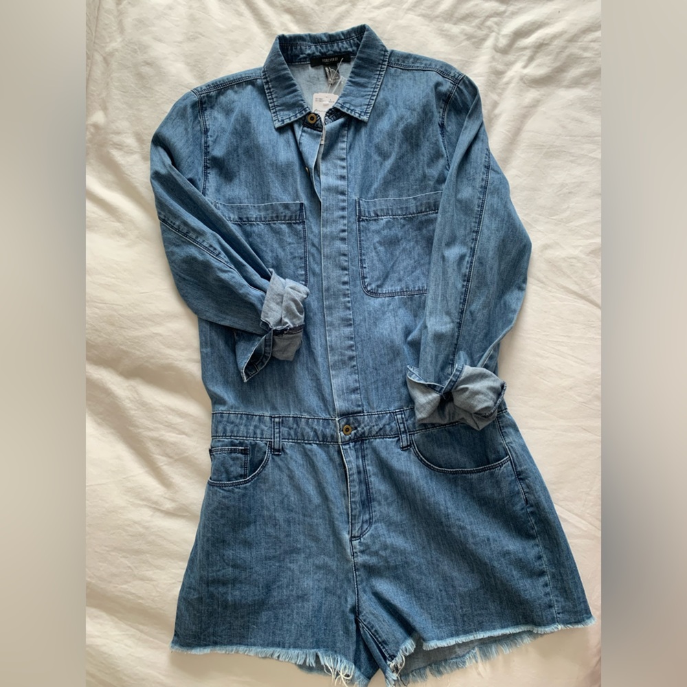 Forever 21 | Denim Playsuit | L